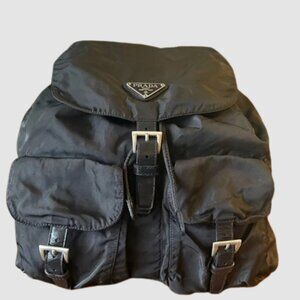 PRADA Milano Iconic Nylon Backpack | Black | Leather Trim | Made in Italy